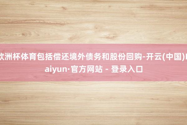 欧洲杯体育包括偿还境外债务和股份回购-开云(中国)Kaiyun·官方网站 - 登录入口