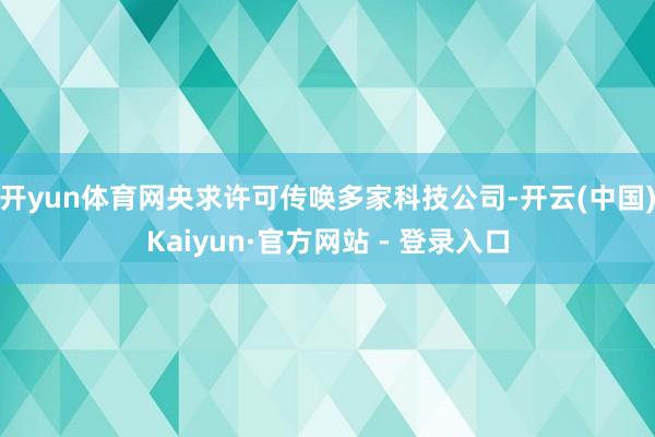 开yun体育网央求许可传唤多家科技公司-开云(中国)Kaiyun·官方网站 - 登录入口