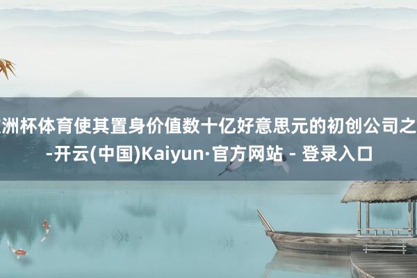 欧洲杯体育使其置身价值数十亿好意思元的初创公司之列-开云(中国)Kaiyun·官方网站 - 登录入口