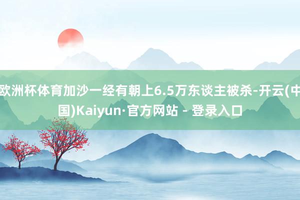 欧洲杯体育加沙一经有朝上6.5万东谈主被杀-开云(中国)Kaiyun·官方网站 - 登录入口