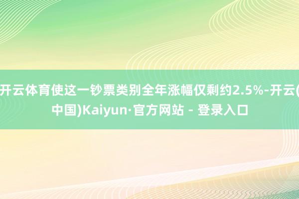 开云体育使这一钞票类别全年涨幅仅剩约2.5%-开云(中国)Kaiyun·官方网站 - 登录入口